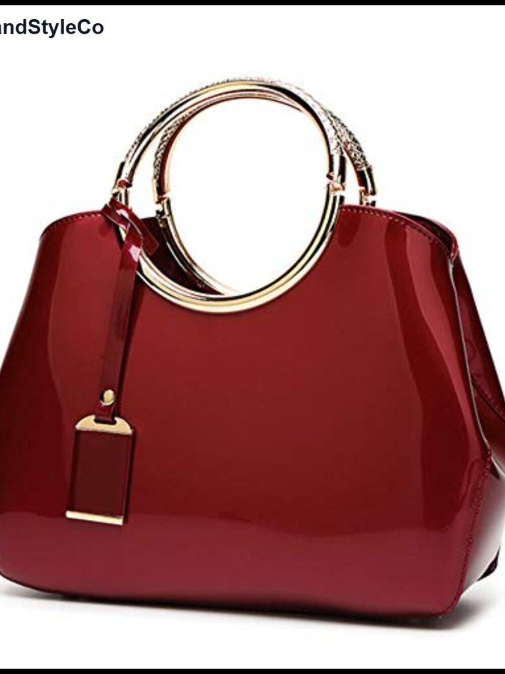 Patent Leather Top Handle Tote Bag Women's Satchel Handbag Shoulder Purse
